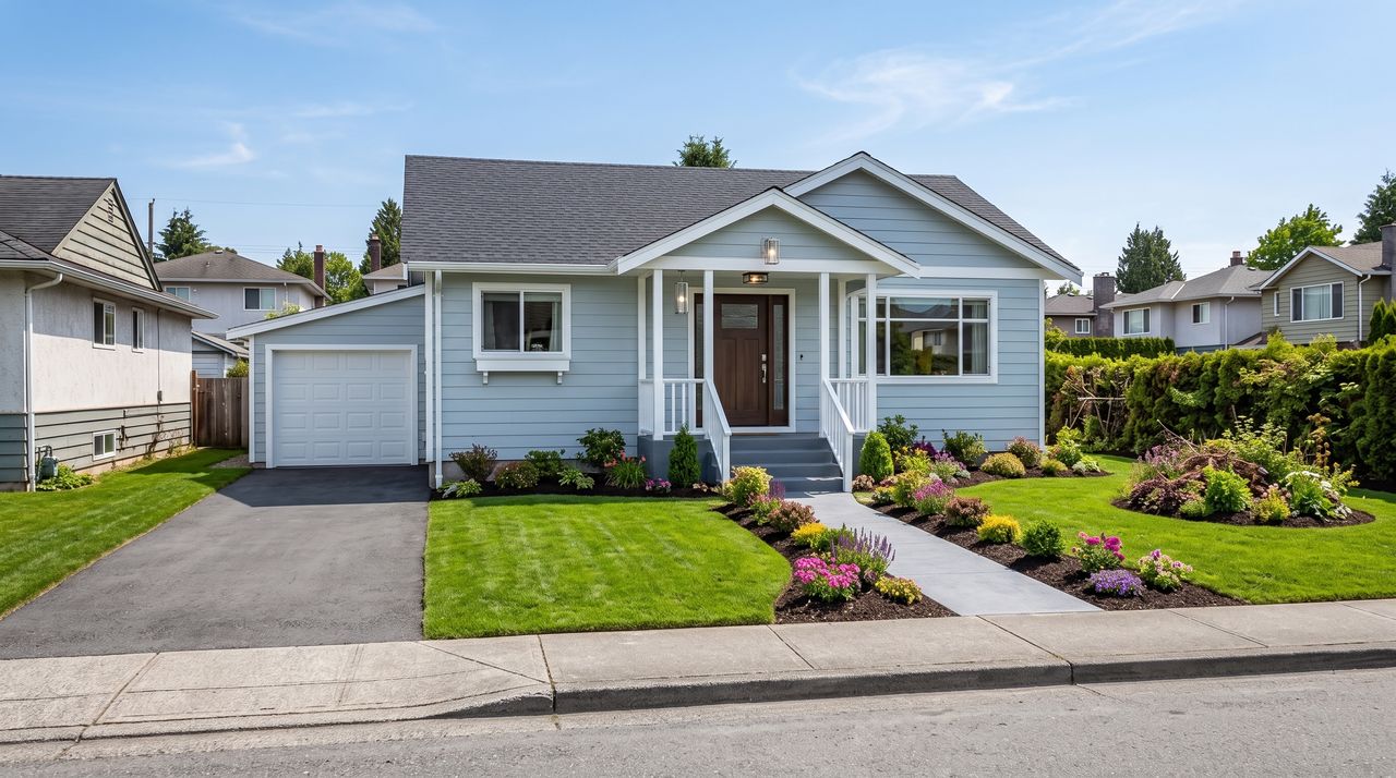 Renovated house exterior